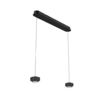 prediger.select s.100 Pendelleuchte 2-flammig Direkt Satin Schwarz