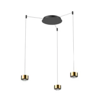 prediger.select s.200 Pendelleuchte 3-flammig Direkt/Indirekt Gold glänzend