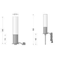 BEGA Gartenleuchte mit Opalglas-Diffusor und Erdspieß – BEGA UniLink® – Bild 8