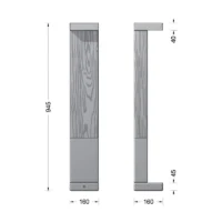 BEGA Pollerleuchte mit Accoya®-Holz und eckigem Leuchtenkopf – Bild 5