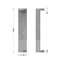 BEGA Pollerleuchte mit Accoya®-Holz – Bild 2