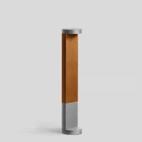 BEGA Pollerleuchte mit Accoya®-Holz Silber