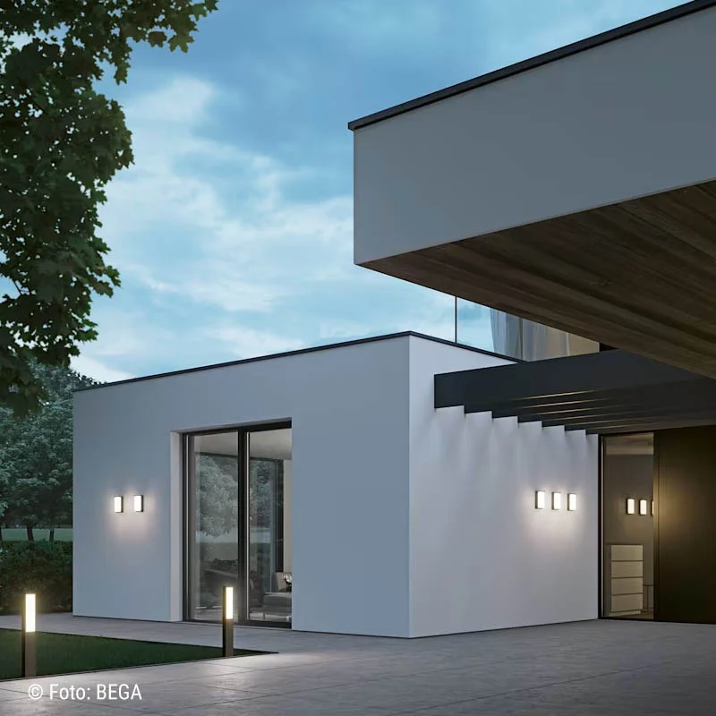 BEGA Wandleuchte rechteckig – einseitig abgeblendet – Bild 4