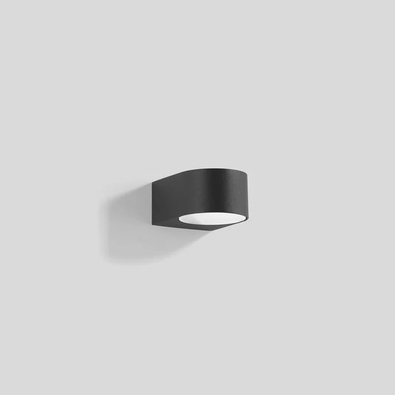 Bega Wandleuchte mit einseitigem Lichtaustritt Grafit 10 cm