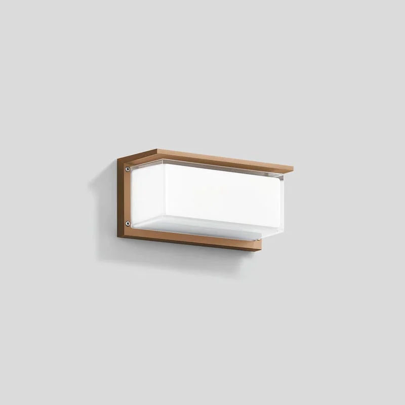 Bega Wandleuchte – stoßfest, einseitig abgeblendet Bronze 26 cm