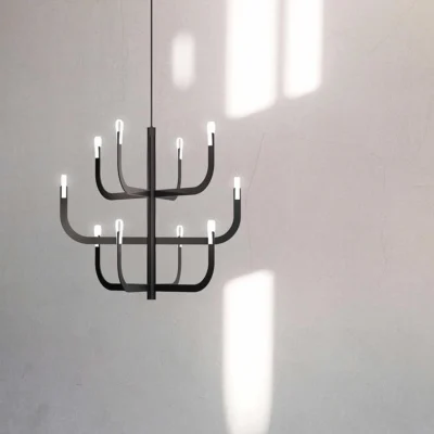 Luceplan J-us Suspension Kronleuchter 10-flammig