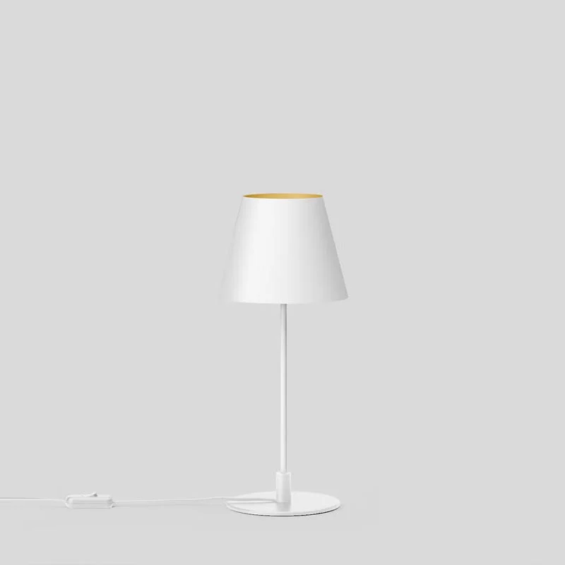 BEGA Tischleuchte Studio Line 40 cm | Zweiseitiger Lichtaustritt Samtweiss Messing matt