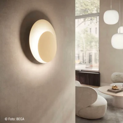 BEGA Wandleuchte Calm Line mit 360º radialem Lichtaustritt