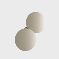 Lodes Puzzle Double Round round Außenwandleuchte Champagner matt