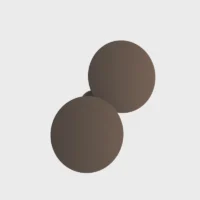 Lodes Puzzle Double Round round Außenwandleuchte Natural Brown