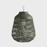 Lodes Stitch Large Outdoor Bodenleuchte Olivegrün