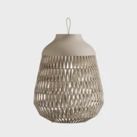 Lodes Stitch Large Outdoor Bodenleuchte Elfenbein