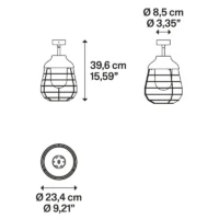 Lodes Stitch Small Outdoor Deckenleuchte – Bild 8