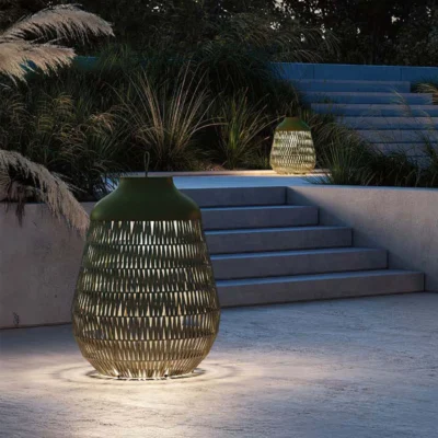 Lodes Stitch Mega Outdoor Bodenleuchte Olivgrün Ambiente