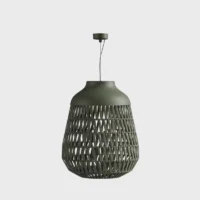 Lodes Stitch Medium Outdoor Pendelleuchte Olivgrün