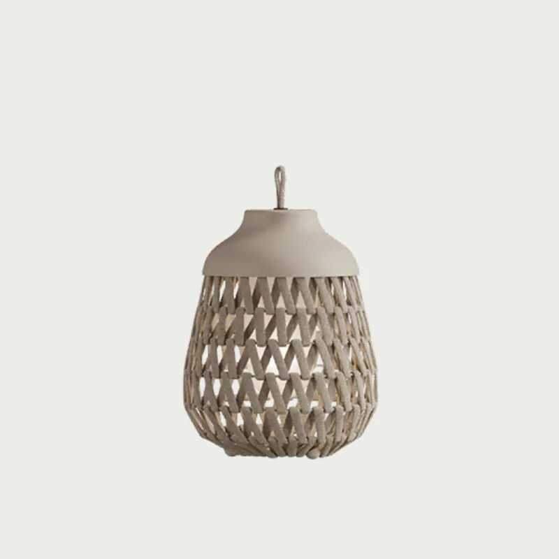 Lodes Stitch small Outdoor Tischleuchte Elfenbein