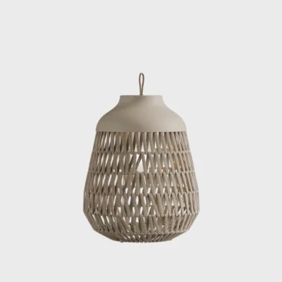 Lodes Stitch Medium Outdoor Tisch- und Bodenleuchte Elfenbein