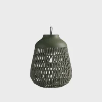 Lodes Stitch Medium Outdoor Tisch- und Bodenleuchte Olive Grün