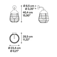 Lodes Stitch Small Outdoor Wandleuchte – Bild 9