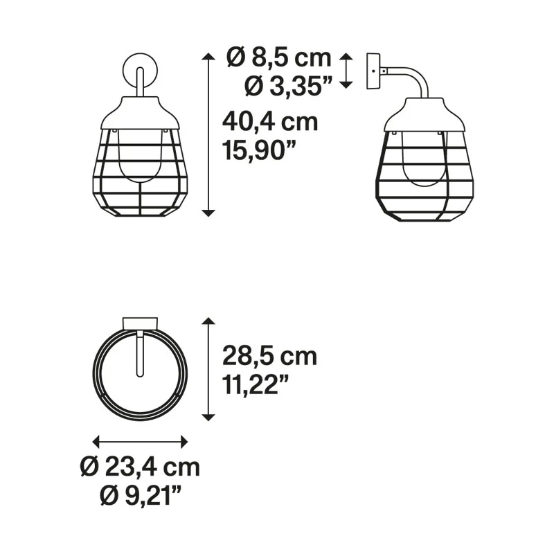 Lodes Stitch Small Outdoor Wandleuchte – Bild 9