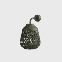 Lodes Stitch Small Outdoor Wandleuchte Olivgrün