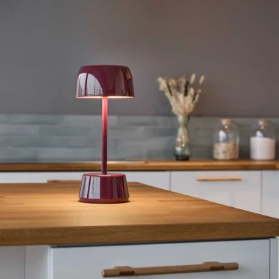 LOOM Design Dexter Akku-Tischleuchte Dark Cherry