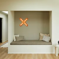 LOOM Design FUZZ Wandleuchte Orange Ambiente