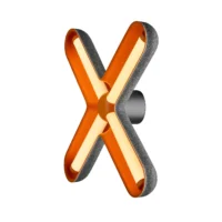 LOOM Design FUZZ Wandleuchte Schwarz Orange