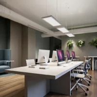Belux Bob 30 LED-Pendelleuchte in einer modernen Office Umgebung