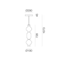 Artemide Alambicco Suspension Vertical 600 Pendelleuchte – Bild 5