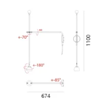 Artemide Ixa Wall Arm Plug LED-Wandleuchte – Bild 8