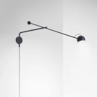 Artemide Ixa Wall Arm Plug LED-Wandleuchte Anthazit