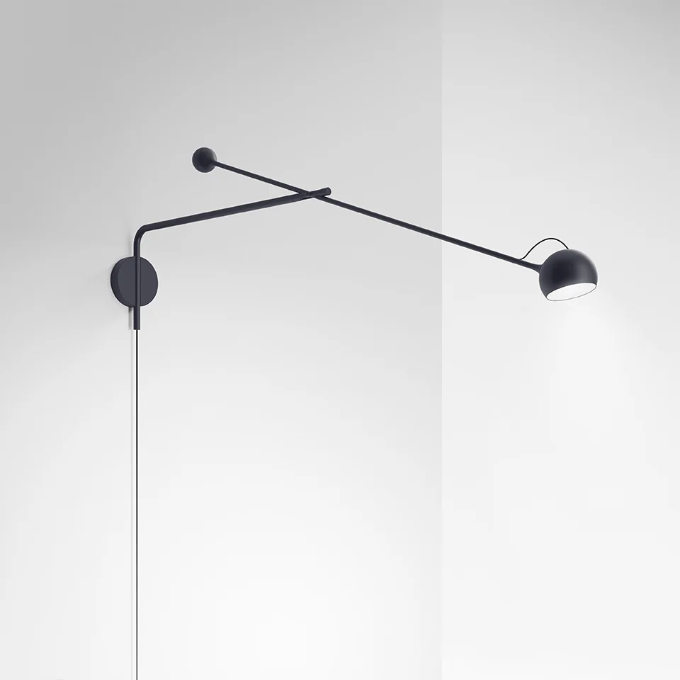 Artemide Ixa Wall Arm Plug LED-Wandleuchte Anthazit