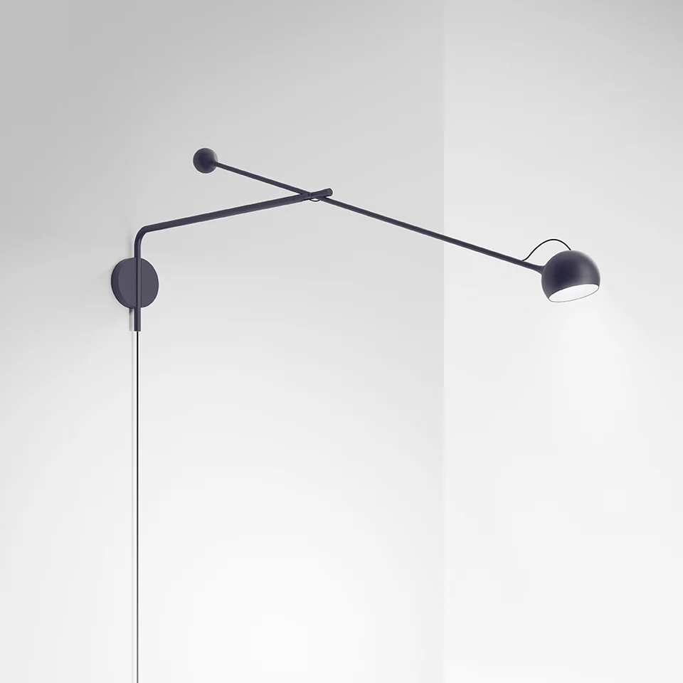 Artemide Ixa Wall Arm Plug LED-Wandleuchte Blau
