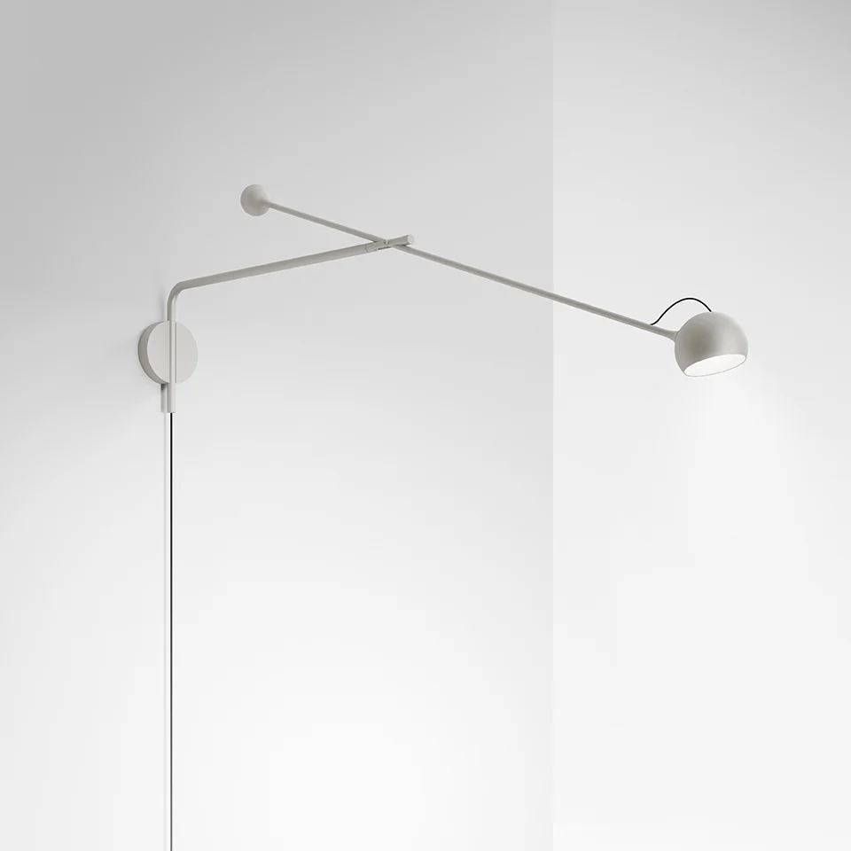 Artemide Ixa Wall Arm Plug LED-Wandleuchte Weiss Grau