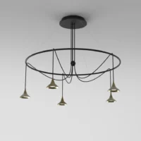 Artemide Unterlinden Chandelier Ring Kronleuchter Messing