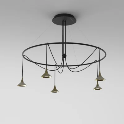 Artemide Unterlinden Chandelier Ring Kronleuchter Messing
