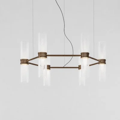 Artemide Zephyr Exagonal Pendelleuchte in Bronze
