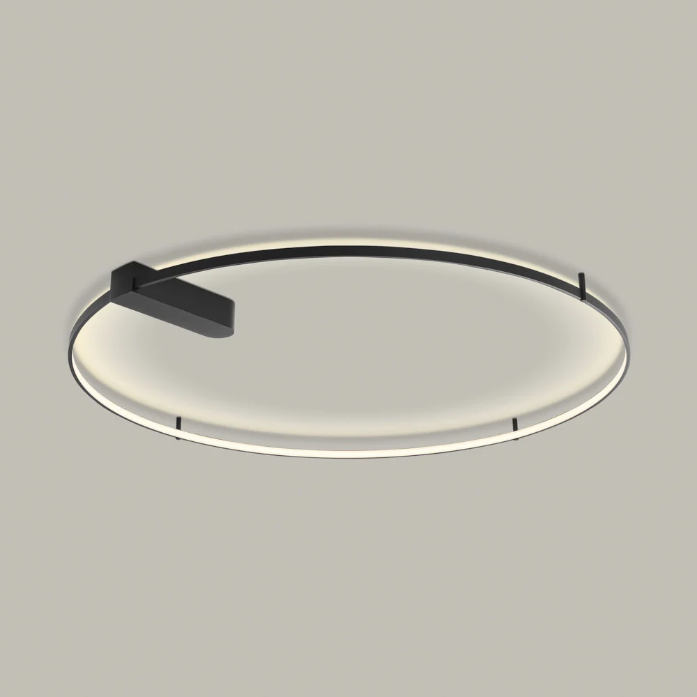 Holtkötter Circular L LED-Wandleuchte Schwarz