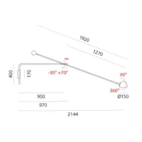 Artemide Ixa XL Wall Wandleuchte mit Arm - Dim to Warm – Bild 6