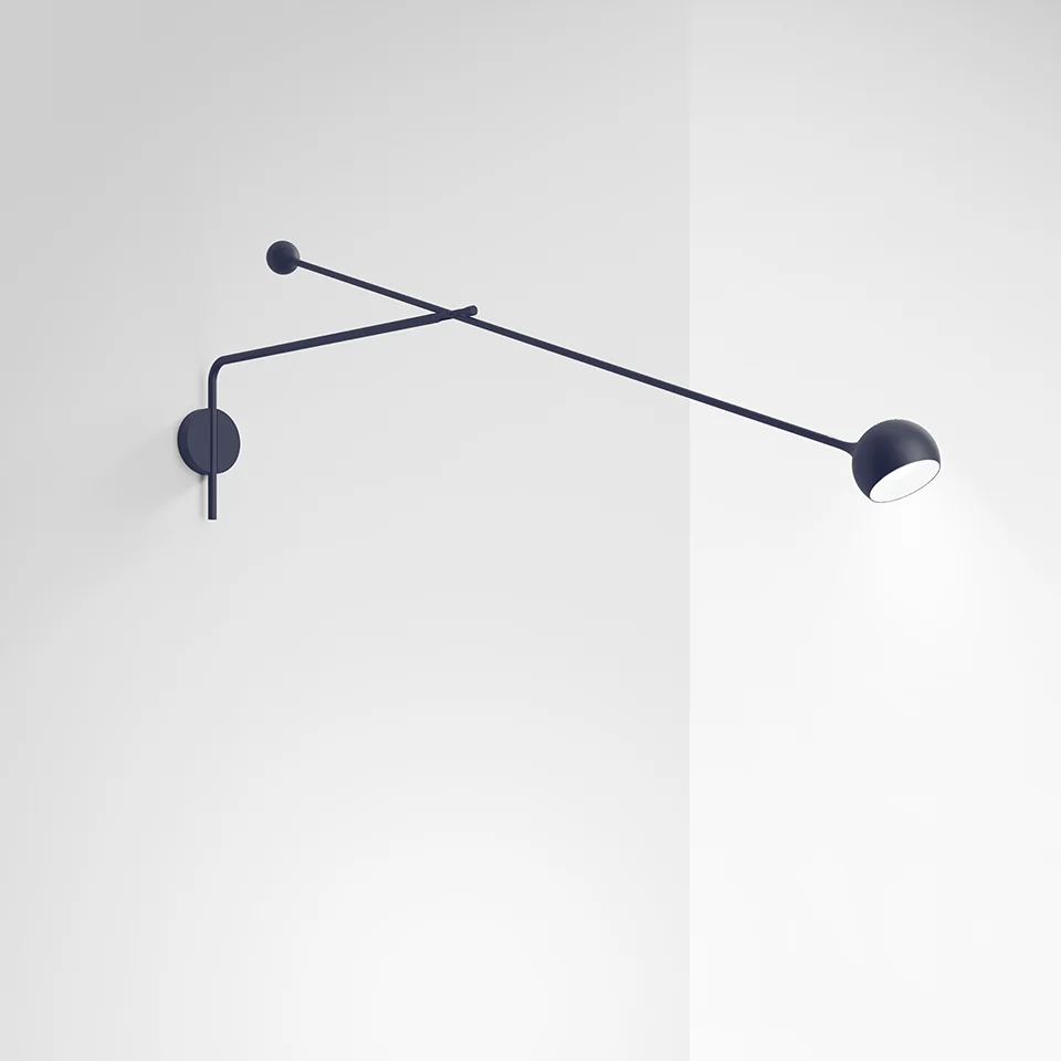Artemide Ixa XL Wall Wandleuchte mit Arm Dim to Warm Blau