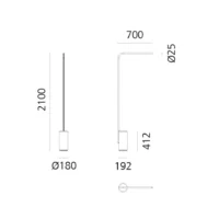 Artemide Veil Floor einarmige LED Stehleuchte – Bild 5