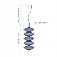 Bover Yuyun S/5L Pendelleuchte – Bild 2