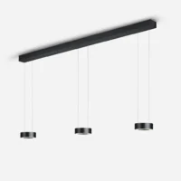Knapstein ZERA-3-Max LED-Pendelleuchte dreiflammig Schwarz CT