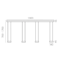 Knapstein ZERA-4 LED-Pendelleuchte vierflammig – Bild 6